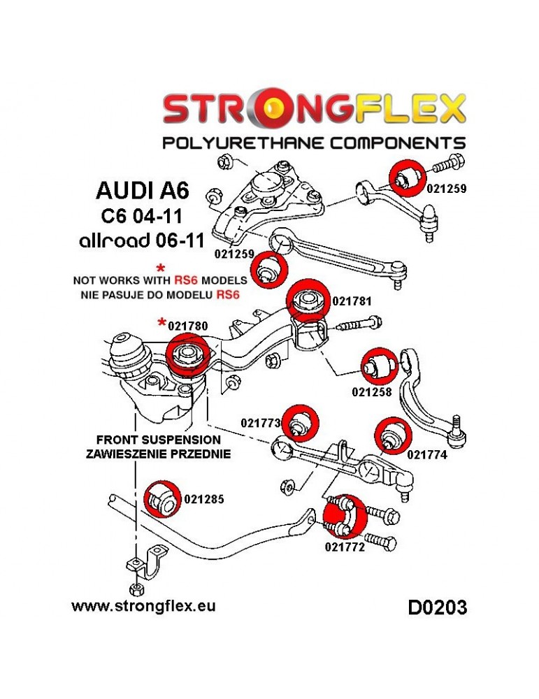 Silent Block Polyur Thane Sport Arri Re Triangle De Suspension Avant