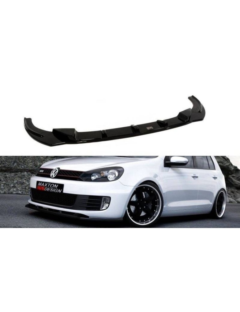 Lame De Pare Chocs Avant Vw Golf Vi Gti Maxton Couleur Noir Brillant